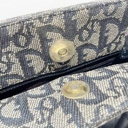 クリスチャン・ディオール(Christian Dior) トロッター レディース キャンバス,レザー ハンドバッグ ブルー