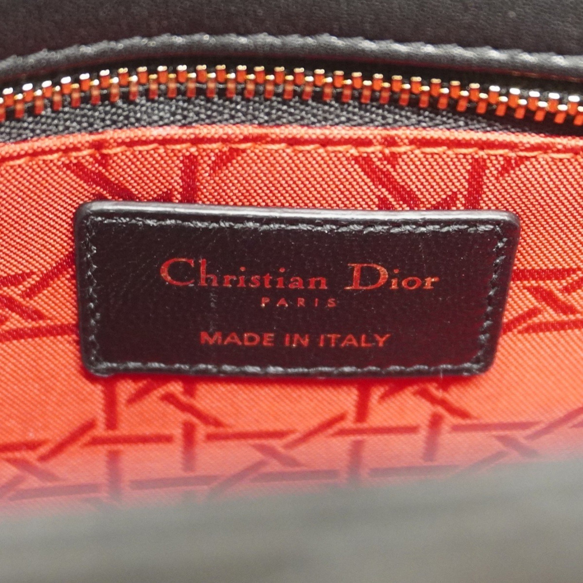 クリスチャン・ディオール(Christian Dior) クリスチャンディオール ハンドバッグ カナージュ レディディオール レザー ブラック シャンパンレディース