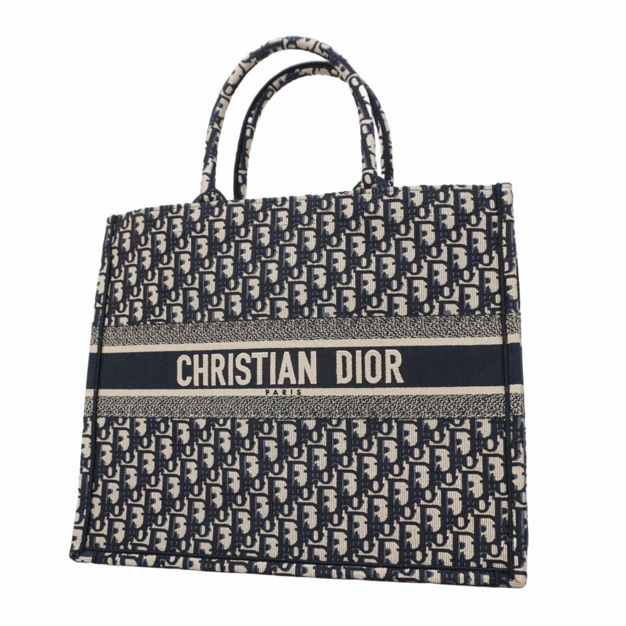 クリスチャン・ディオール(Christian Dior) クリスチャンディオール トートバッグ トロッター ブックトート キャンバス ネイビーレディース