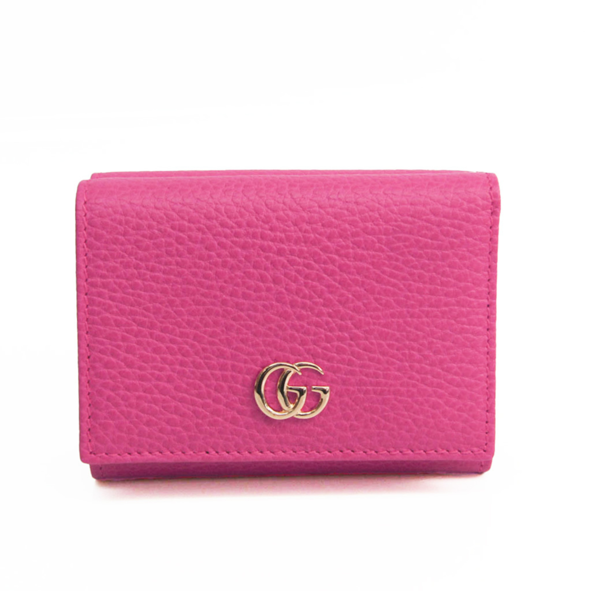 グッチ(Gucci) GGマーモント 474746 レディース レザー 財布（三つ折り） ピンク | eLADY Globazone