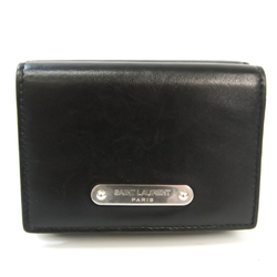 サン・ローラン(Saint Laurent) ID コンパクトウォレット 462366 ユニセックス  カーフスキン 財布（三つ折り） ブラック