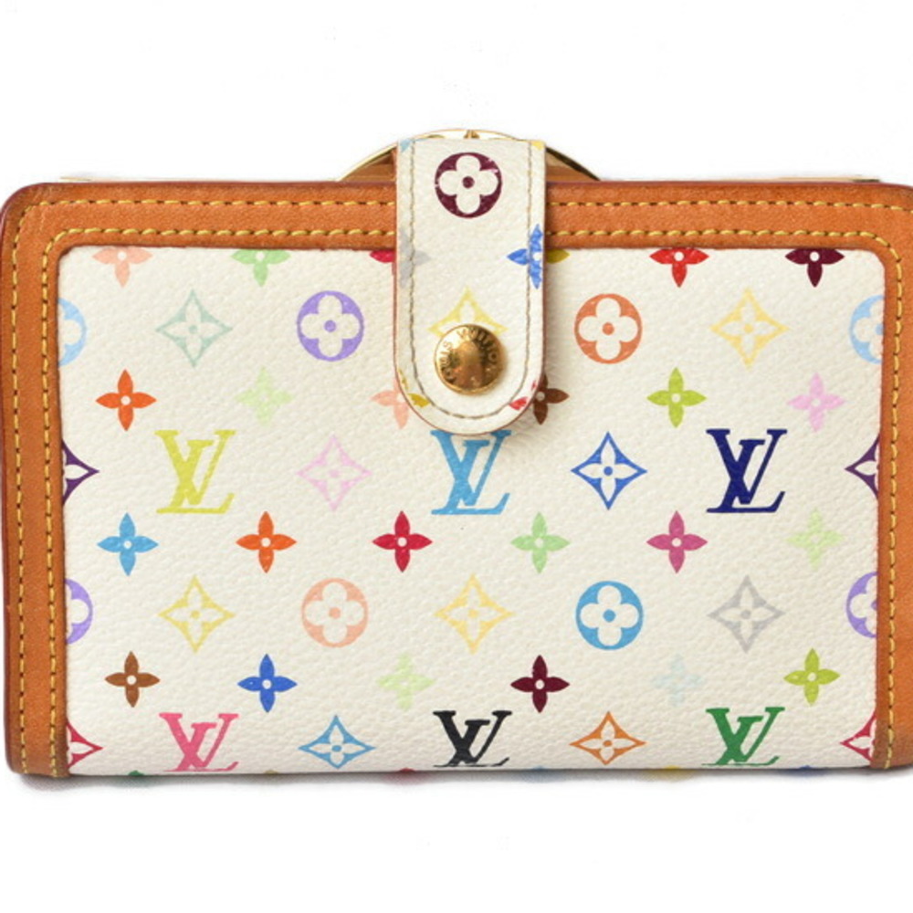 Louis Vuitton Monogram Multicolor French Purse Wallet White