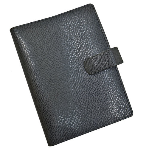 Louis Vuitton Notebook Cover Taiga Agenda MM Aldwards Silver Leather