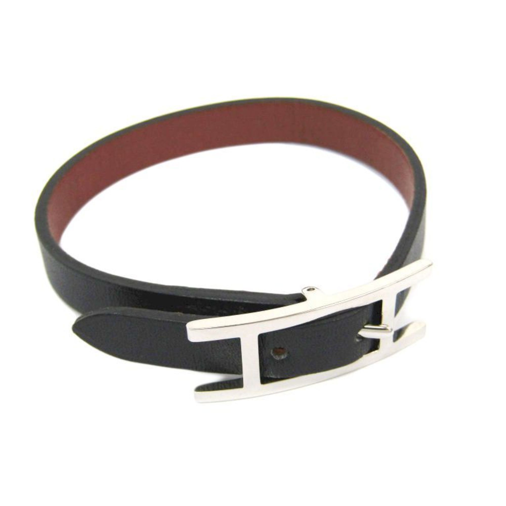 Hermes Hapi Leather Bracelet Brown,Black III