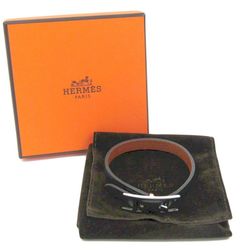 Hermes Hapi Leather Bracelet Brown,Black III