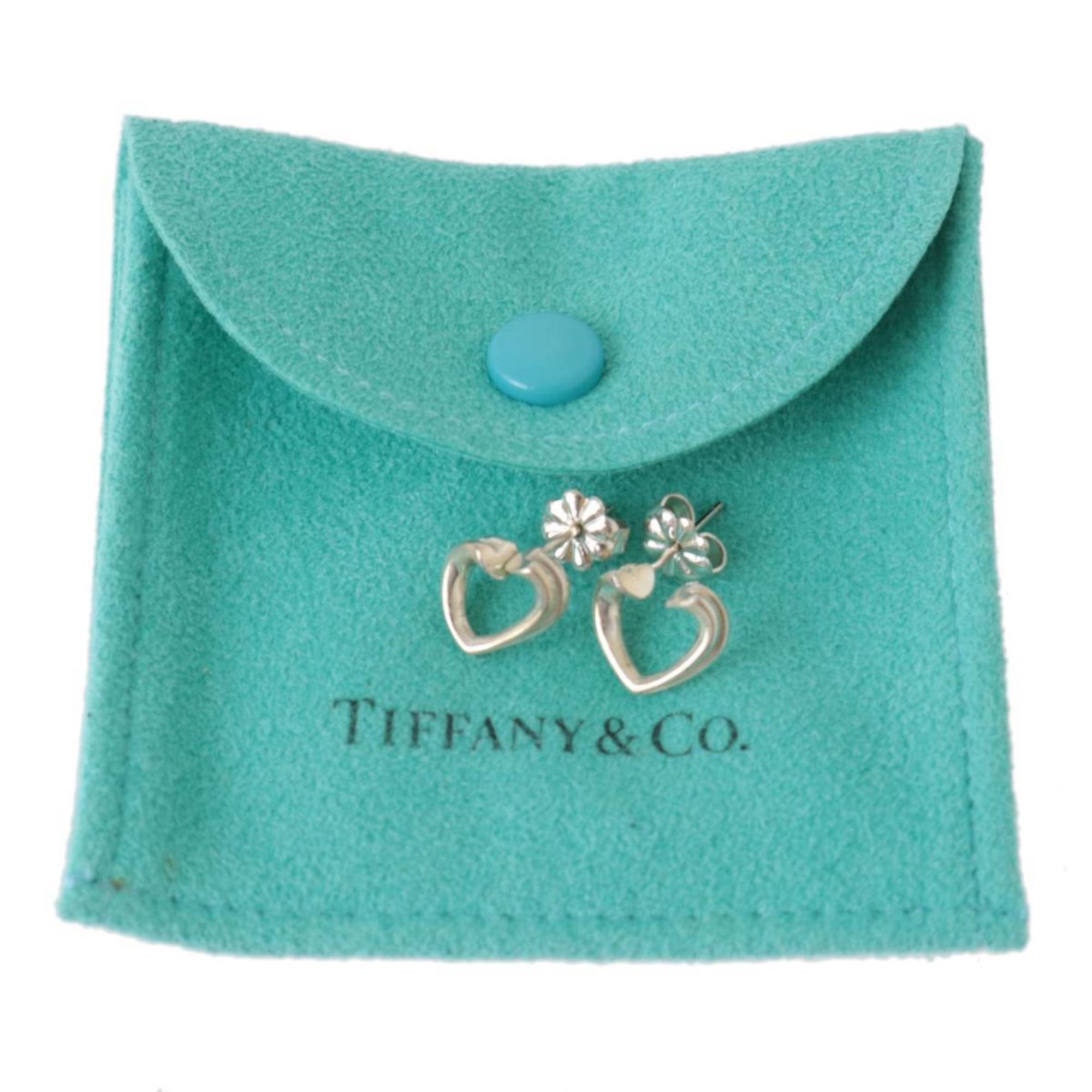 Tiffany & Co. / Paloma Picasso Heart Motif Earrings Sterling Silver
