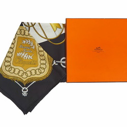 Hermes Silk Scarf Black