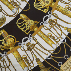 Hermes Silk Scarf Black