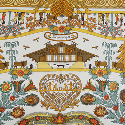 Hermes Silk Scarf Cream