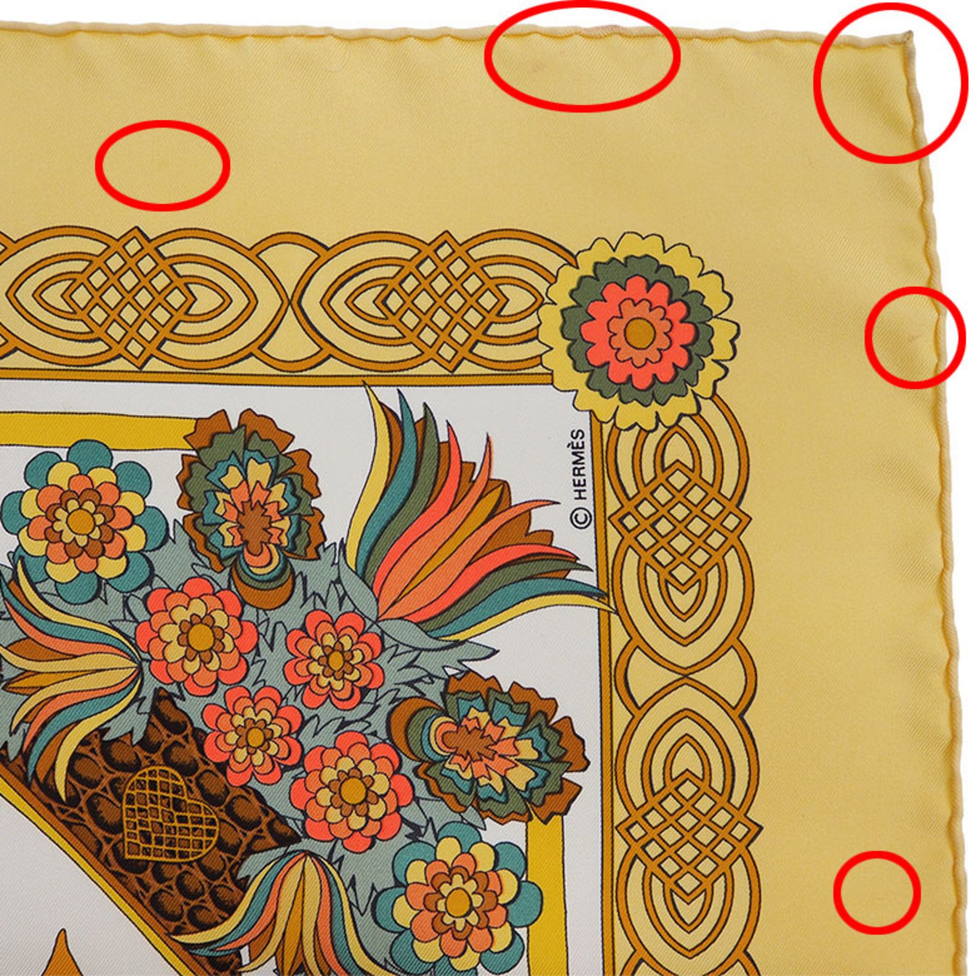 Hermes Silk Scarf Cream