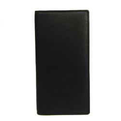 Valextra Vertical 12 Card V8L21 Men's Leather Long Bill Wallet (bi-fold) Black