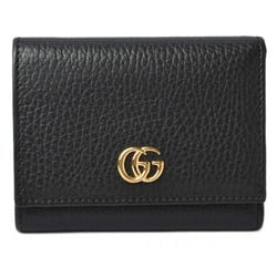 Gucci mini wallet / tri-fold GUCCI fold 474746 PETITE MARMONT Petit Marmont Black