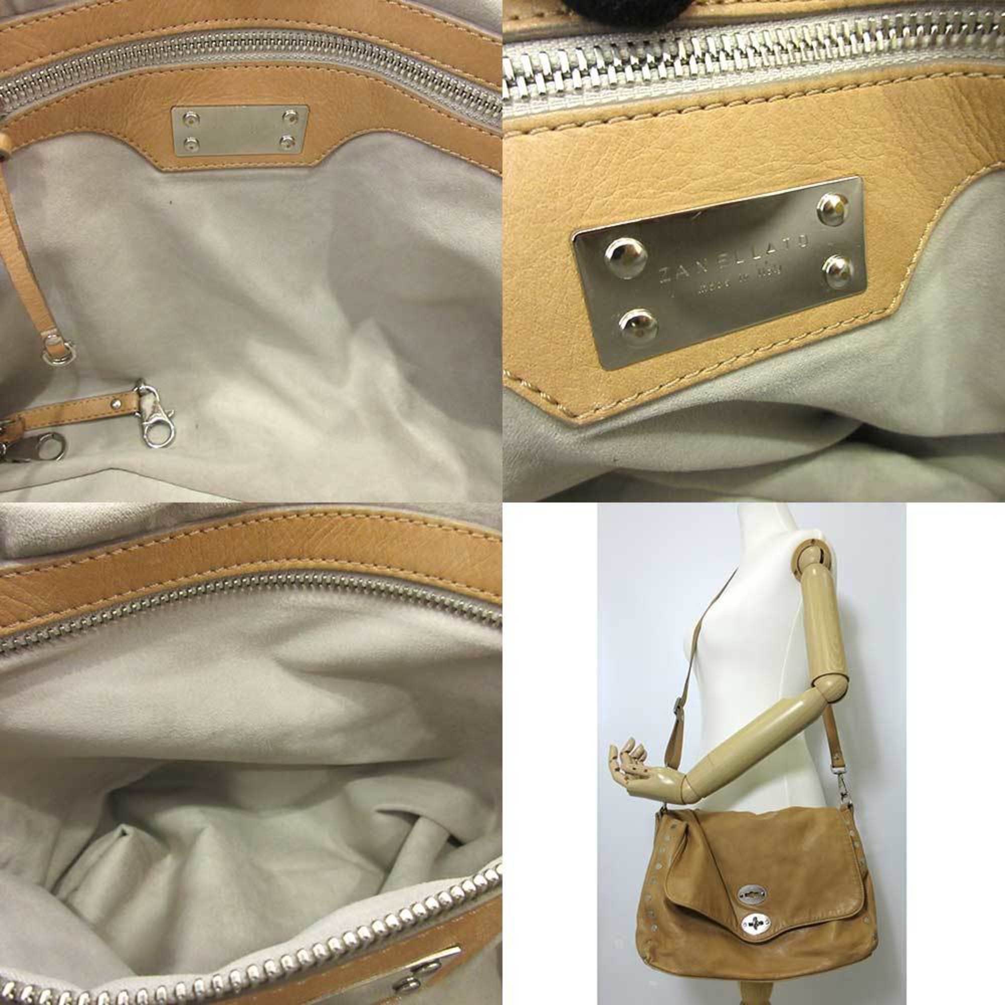 Zanellato Postina M Brown Shoulder Bag Messenger 2way Women's Leather
