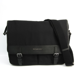 Burberry 3984592 Women's Nylon,Leather Shoulder Bag Black
