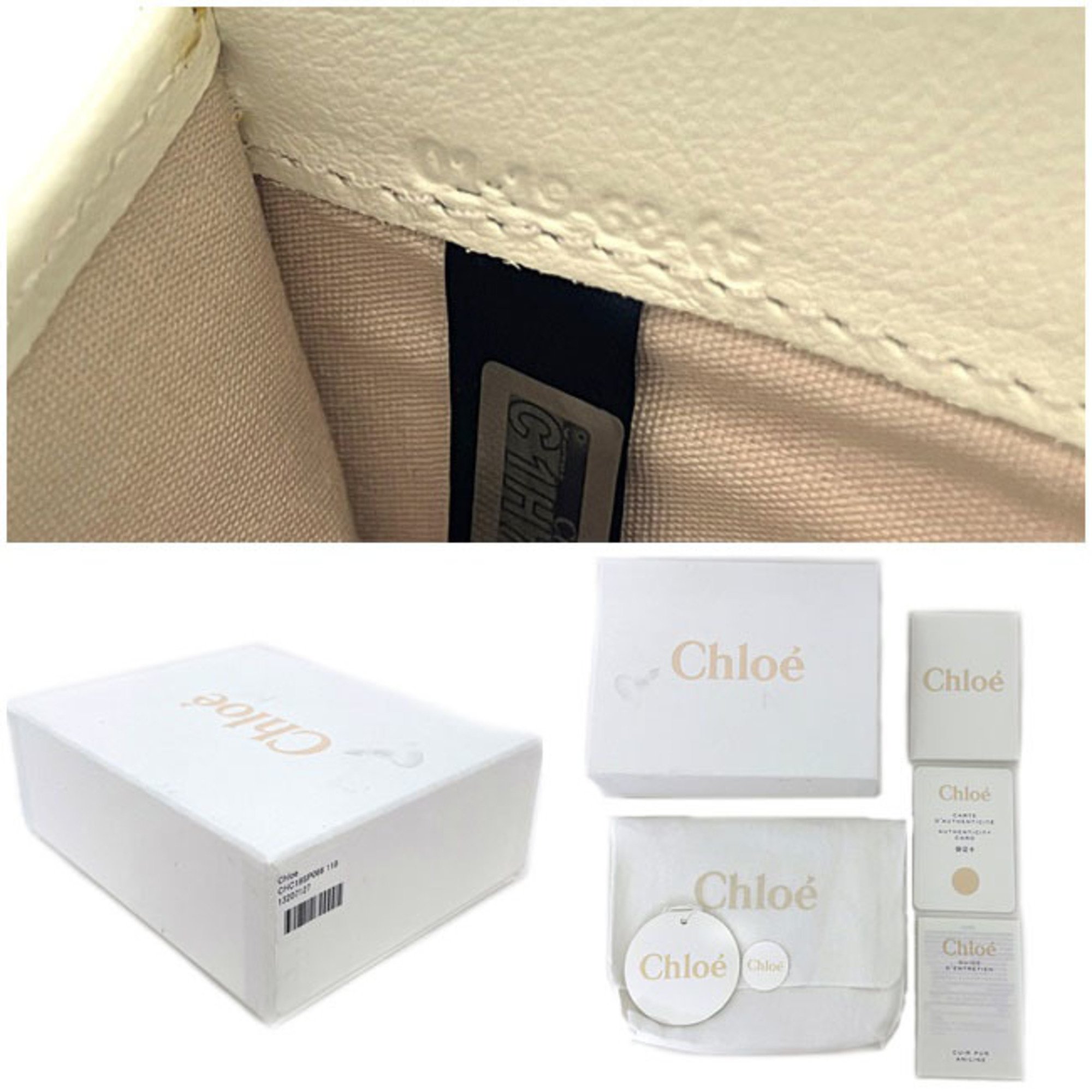 Chloé Chloe Bi-Fold Wallet White Vic CHC19SP066A88 119 Leather Ladies