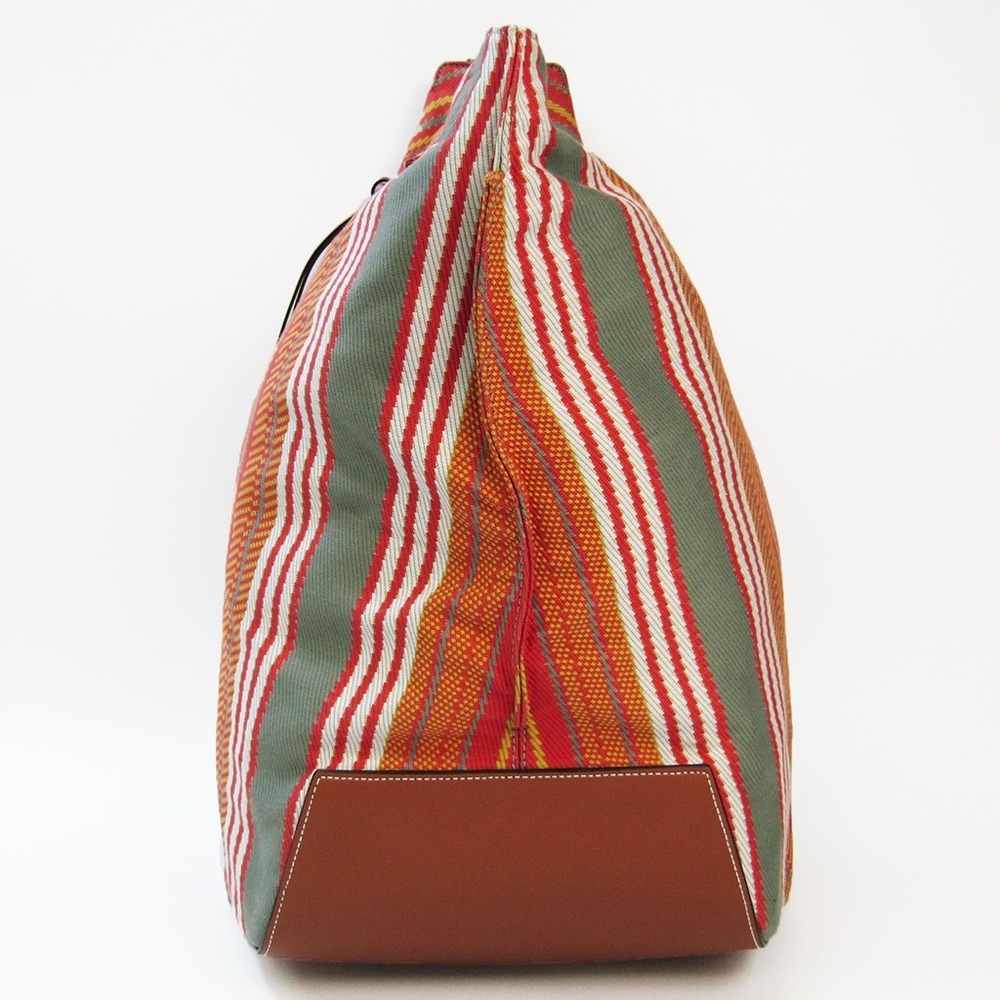 Loewe Shoulder Bag Canvas Red Overall Pattern