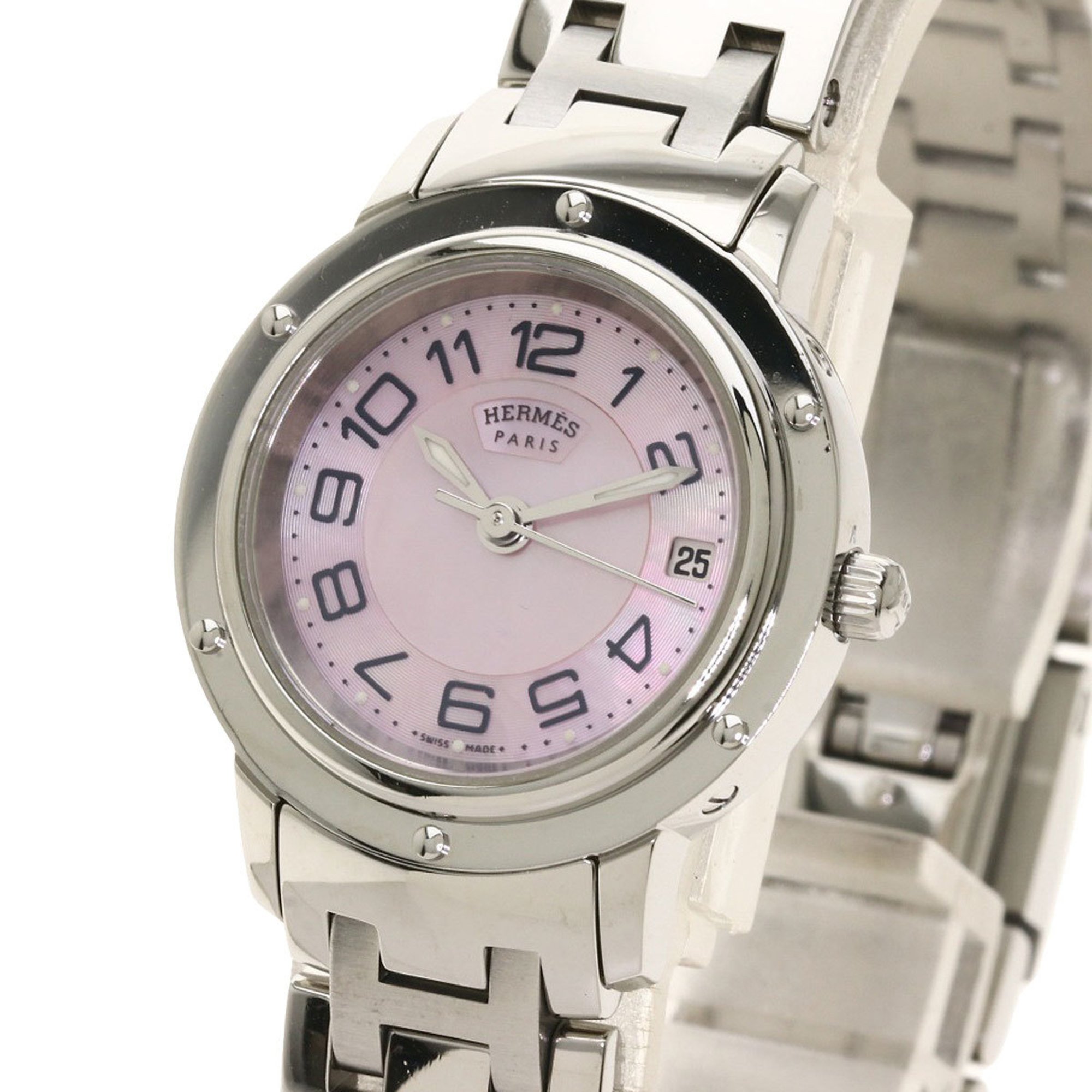 Hermes CP1.210 Clipper Watch Stainless Steel / SS Ladies HERMES
