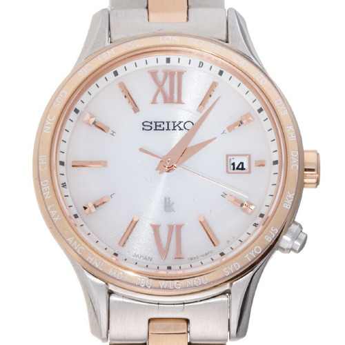 Seiko Lukia Men's Watch 1B35-0AB0 Stainless Steel White Dial | eLADY