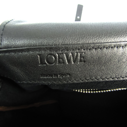Loewe Ghost Stitch 315.50.N64 Unisex Canvas,Leather Shoulder Bag Beige,Black,Khaki