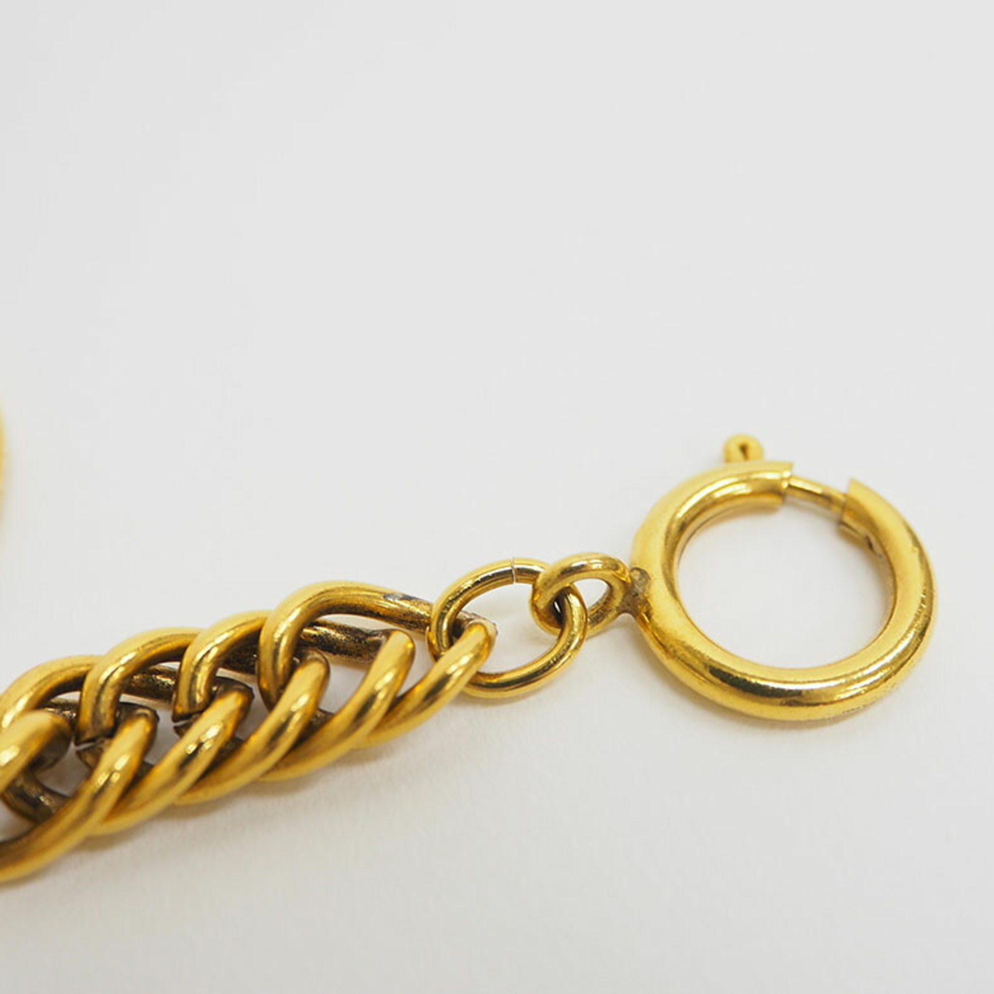 CHANEL vintage charm coco mark bracelet gold medal coin crown