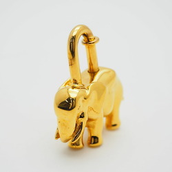HERMES Hermes Cadena Cheer Pendant Top Gold Elephant Padlock Necklace Charm Keychain Keyring