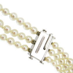Tiffany Ziegfeld Baby Pearl Pt950 3 Veil Bracelet Platinum / Diamond 0141TIFFANY & Co. Ladies