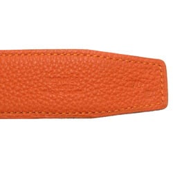 Hermes Belt Vibrato Leather Orange Brown 0182 HERMES