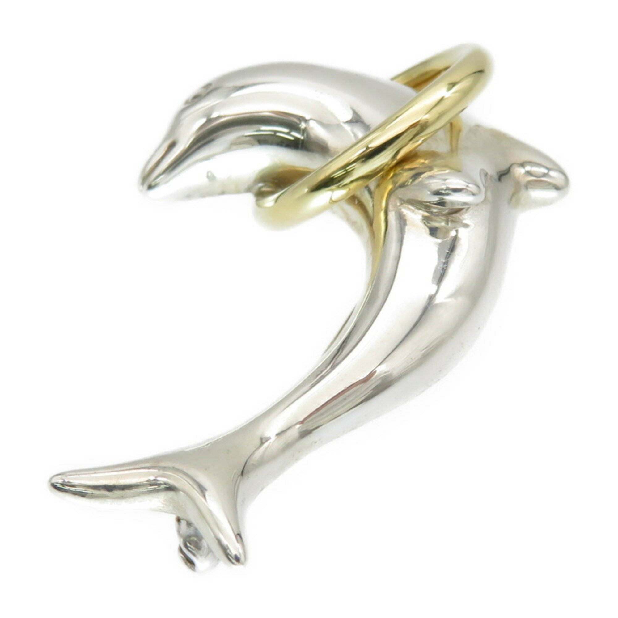 Tiffany Dolphin Brooch K18YG / Silver 925 750 Jewelry 0139 TIFFANY & Co.