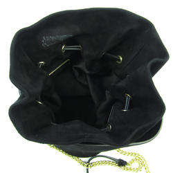 Salvatore Ferragamo Gancini GE-21 F468 Women's Leather Shoulder Bag Black
