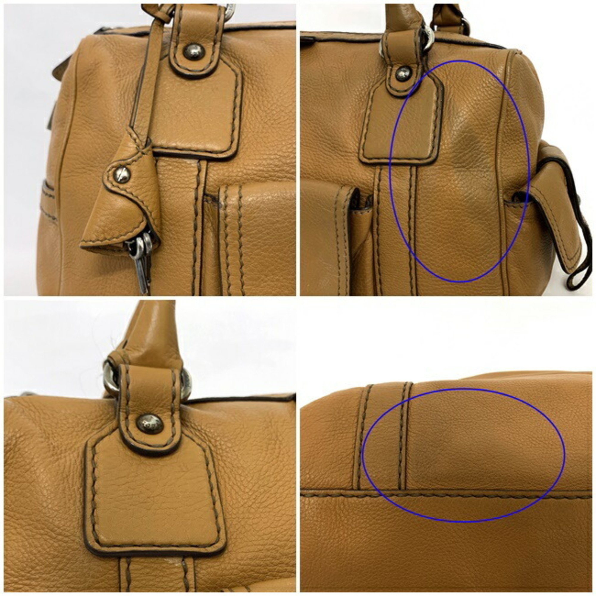 Tod's Tote Bag Brown Camel Leather TOD'S Handbag Ladies