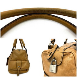Tod's Tote Bag Brown Camel Leather TOD'S Handbag Ladies