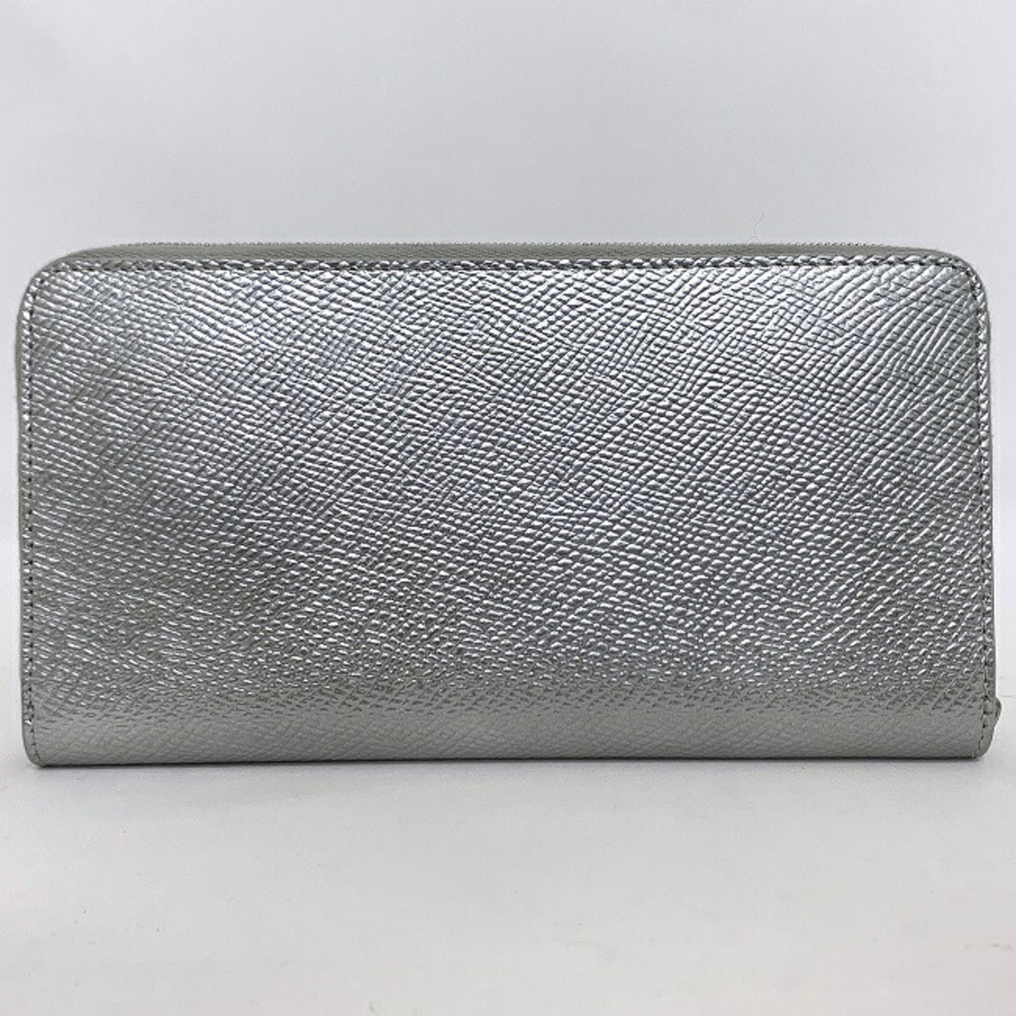 Celine Wallet Metallic Silver 10B553BFQ. 36AG Laminated Grain Calfskin CELINE Leather Ladies