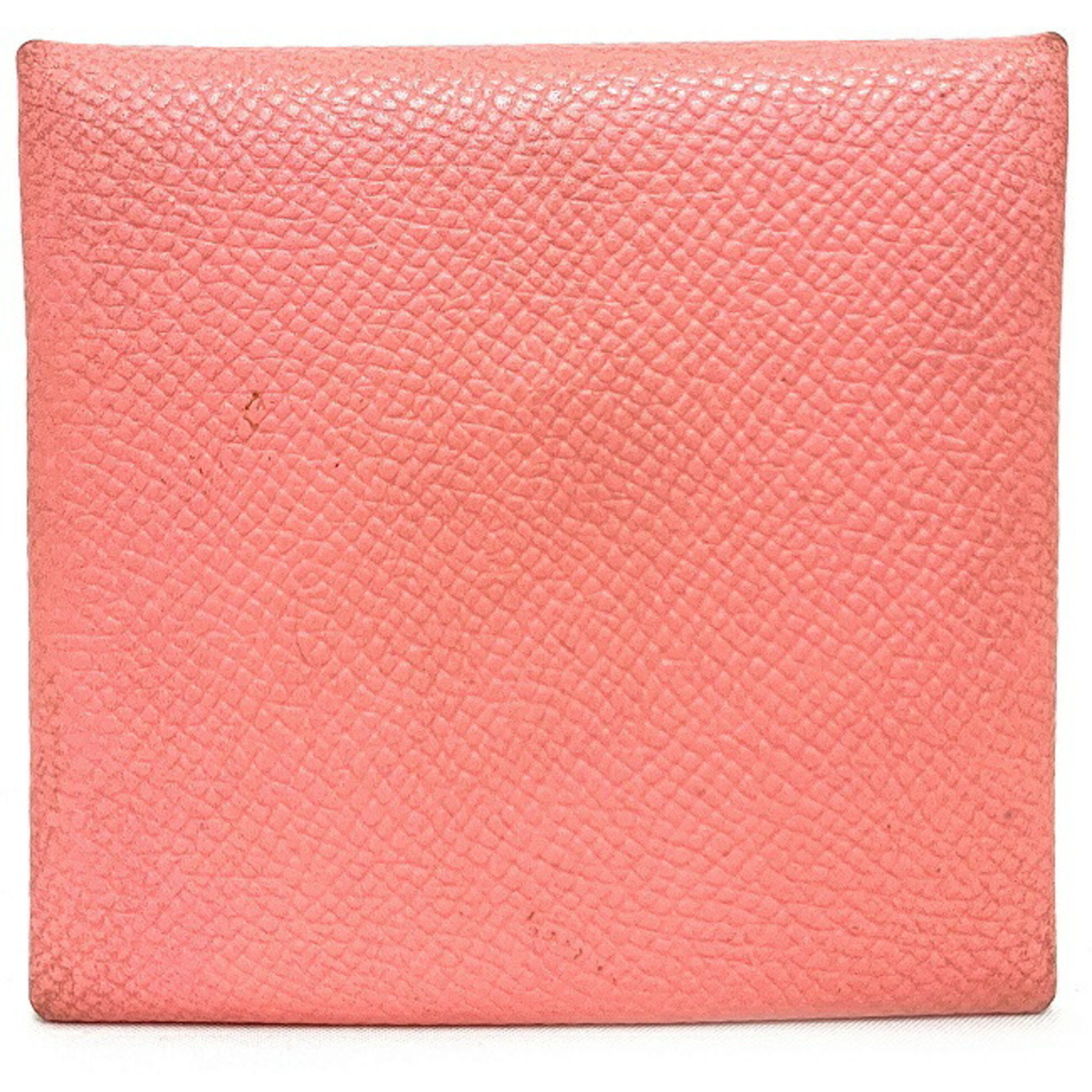 Hermes Bastia Rose Confetti Pink Coin Case Taurillon Clemence □ P HERMES Ladies Purse Leather Square