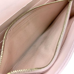 Fendi Long Bi-Fold Wallet Pink Gold Mon 8M0251 Leather GP FENDI Ladies Bugs Eye Motif Flap