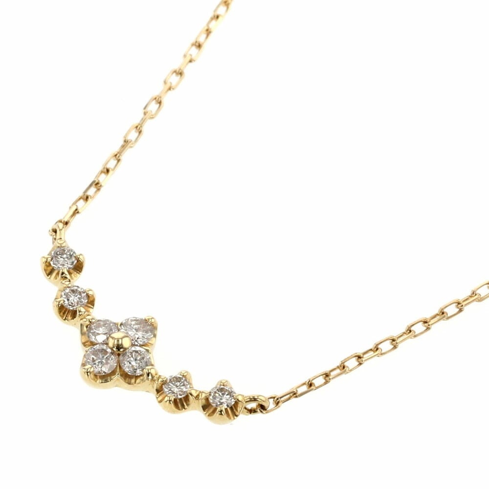 Kumikyoku Necklace Design Diamond 8P K18 Yellow Gold Ladies Suite