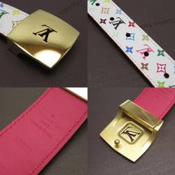 white and pink louis vuittons belt