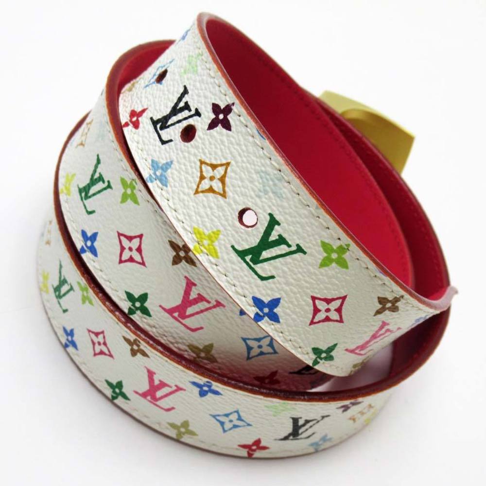 murakami multicolor monogram belt