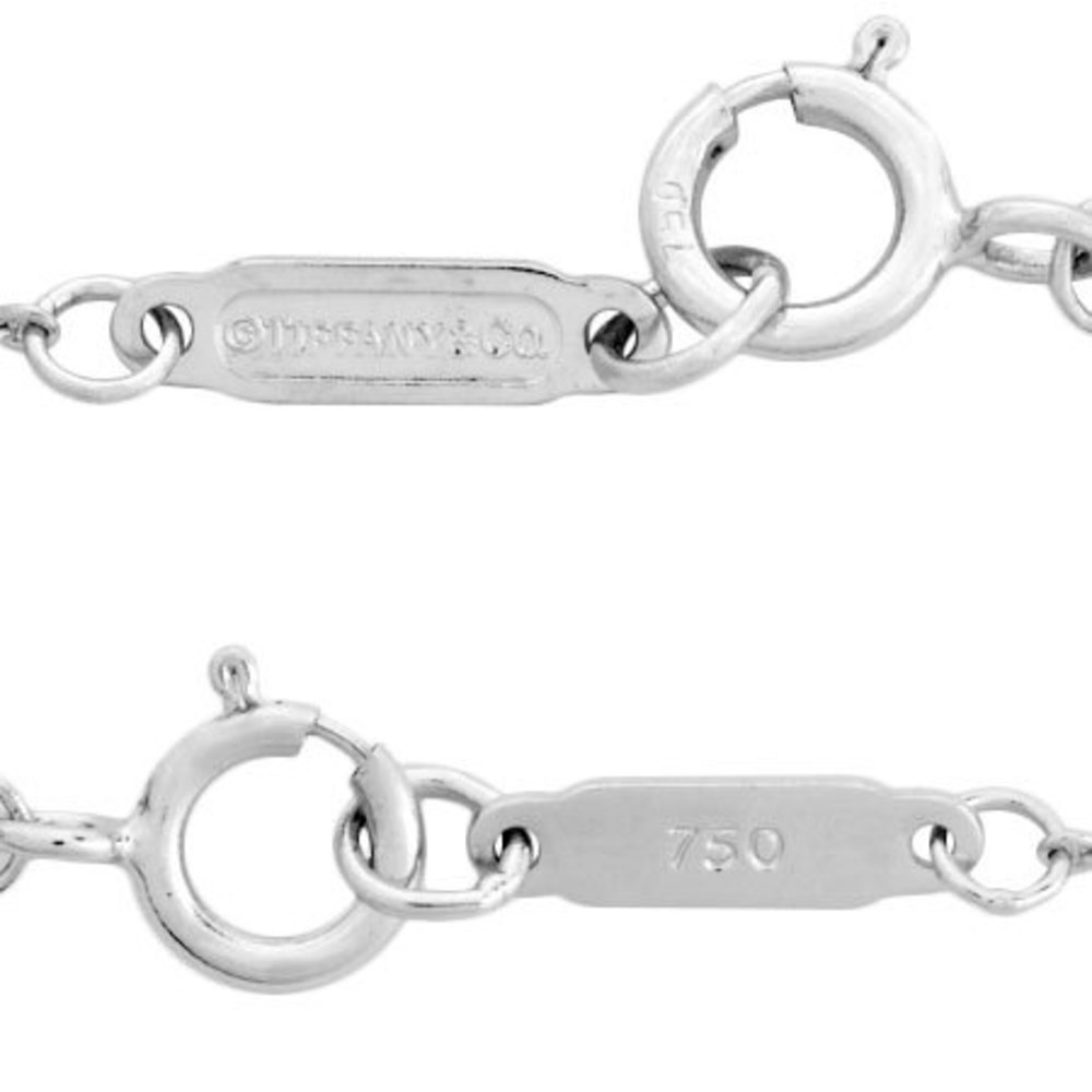 Tiffany & Co Heart Key Mini Necklace Diamond K18WG Pendant | eLADY