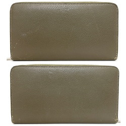 Celine Round Wallet Gray Beige Silver Yellow F GA 1187 Leather CELINE