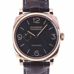 OFFICINE PANERAI Radiomir 940 3 Days Ororosso back scale PAM00573 Men's RG / leather watch self-winding black dial