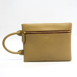 Burberry Unisex Leather Clutch Bag,Handbag Beige