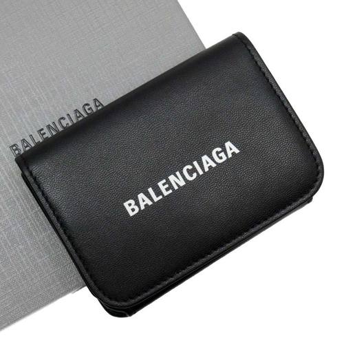 Balenciaga BALENCIAGA Tri-Fold Wallet Black White Leather | eLADY Globazone