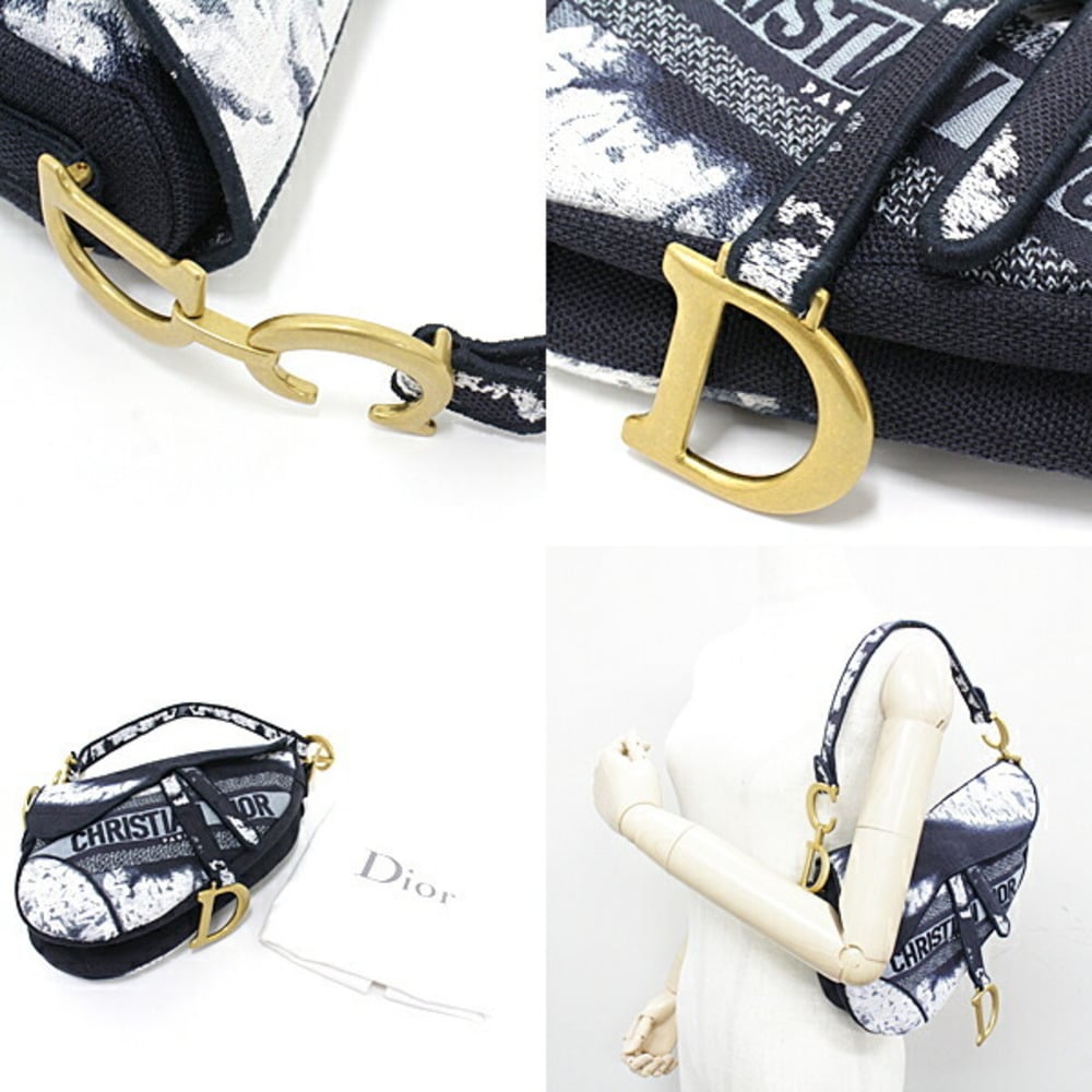 Dior Saddle Medium Python Blue / White