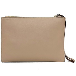 Stella McCARTNEY Clutch Bag Beige 502892 W892 6802 Leather with Strap STELLA Punching Mini Soft Pouch