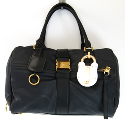 Loewe Women's Coated Canvas Handbag Navy Black