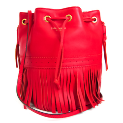 J&M Davidson Carnival M Women's Leather Handbag Red Color
