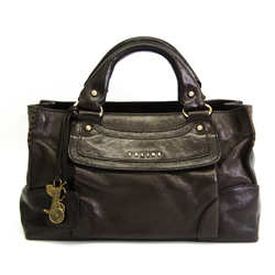 Celine Women's Leather Handbag Brown