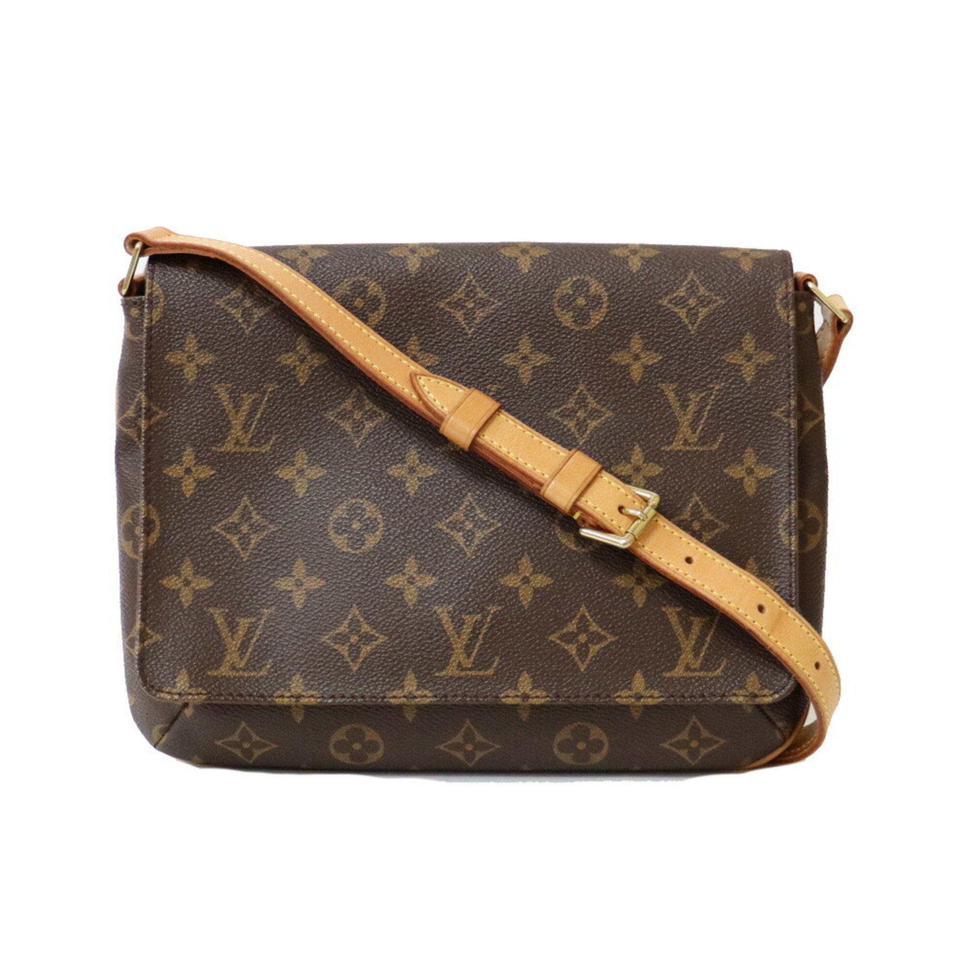 LOUIS VUITTON Shoulder Bag Monogram Musette Tango M51388 Brown Women's Canvas