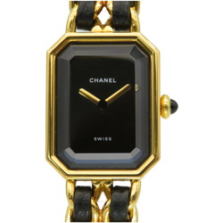 Chanel Premiere L Size H0001 Quartz Watch Black / Gold Dial 0009CHANEL Ladies