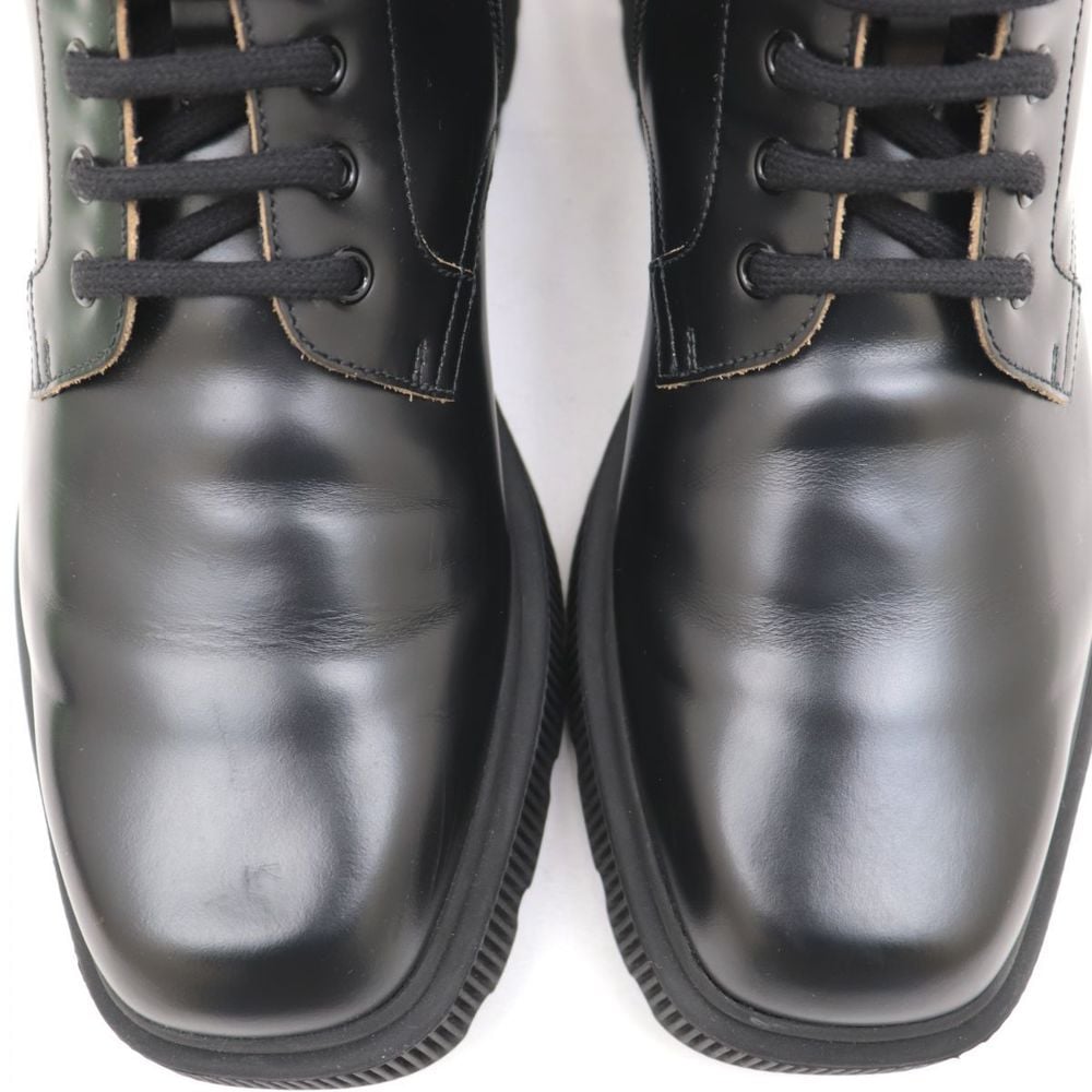 Gucci Men's Lace-Up Shoe with Double G, Black, Leather